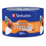 DVD-R VERBATIM 16X 4.7GB IMPRIMIBLE TORRE 50PIEZAS BLANCO VB97167