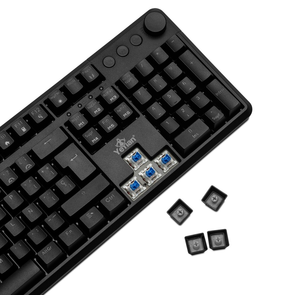 TECLADO GAMER YEYIAN YTM-28208B ASWARD S3000 MECANICO SWITCH AZUL RGB