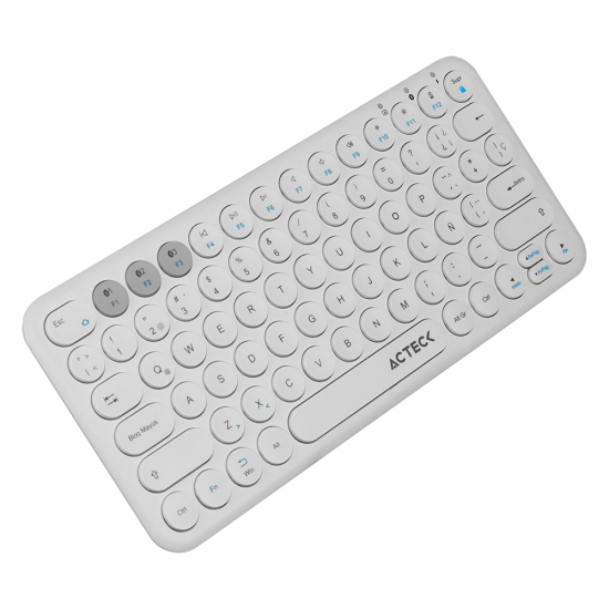 TECLADO MULTIDISPOSITIVO ACTECK BT 300HRS RECARGABLE BLANCO AC-931670