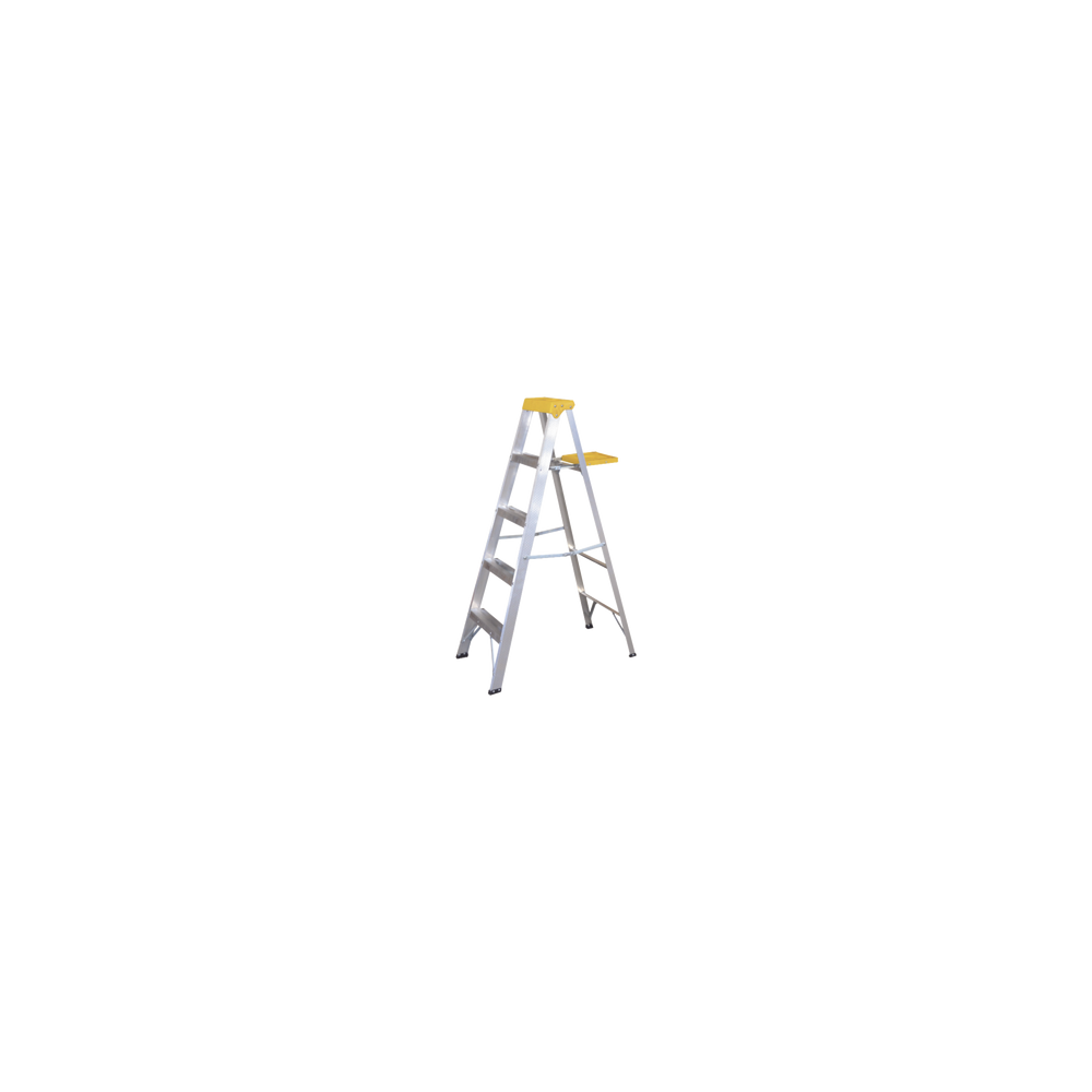 Escalera de Aluminio Tipo Tijera, 5 Peldaños de 1.83 metros.
