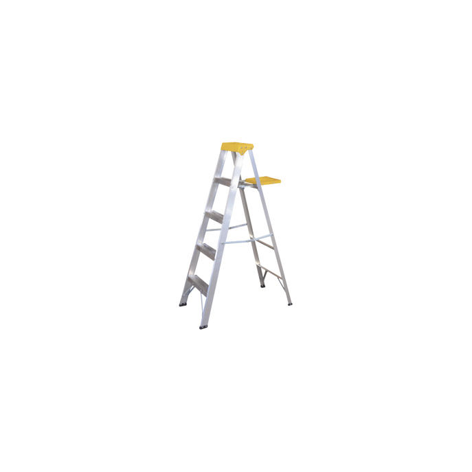 Escalera de Aluminio Tipo Tijera, 5 Peldaños de 1.83 metros.