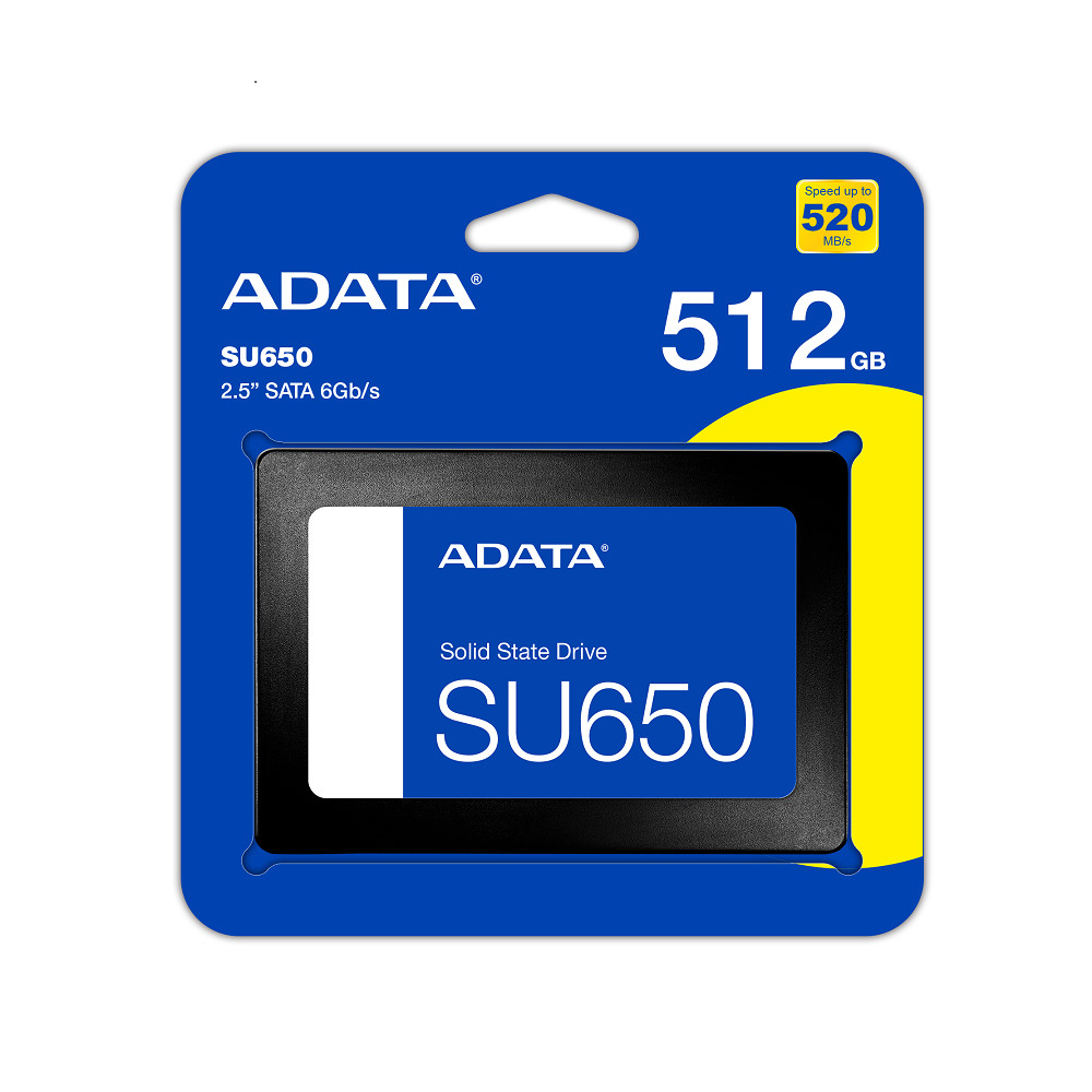 UNIDAD DE ESTADO SOLIDO SSD INTERNO ADATA SU650 512GB 2.5 SATA3 LECT.
