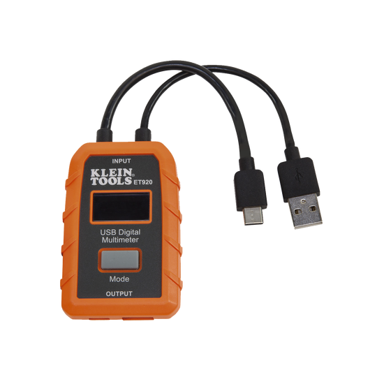 Multímetro digital USB para USB-A y USB-C.
