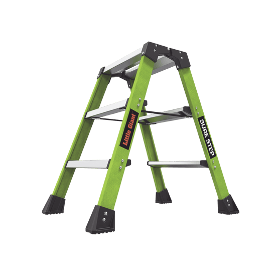Escalera Plegable 2 Peldaños de Fibra de Vidrio / Tamaño 66 cm ( 2' 2"