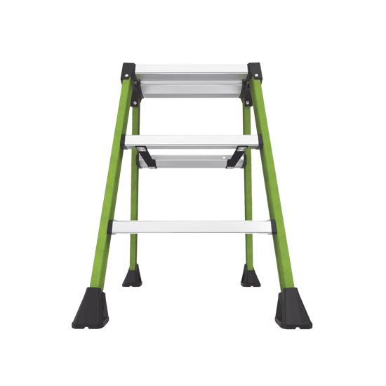 Escalera Plegable 2 Peldaños de Fibra de Vidrio / Tamaño 66 cm ( 2' 2"