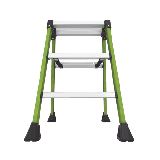 Escalera Plegable 2 Peldaños de Fibra de Vidrio / Tamaño 66 cm ( 2' 2"