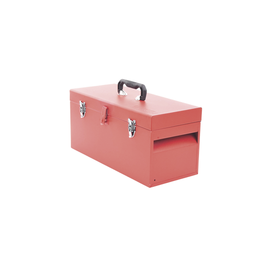 Caja de herramientas metálica con soble cerradura de 51 x 21.5 x 24cm.