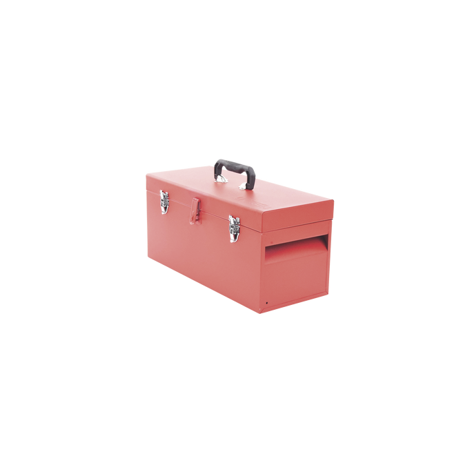 Caja de herramientas metálica con soble cerradura de 51 x 21.5 x 24cm.