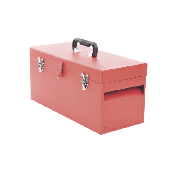 Caja de herramientas metálica con soble cerradura de 51 x 21.5 x 24cm.