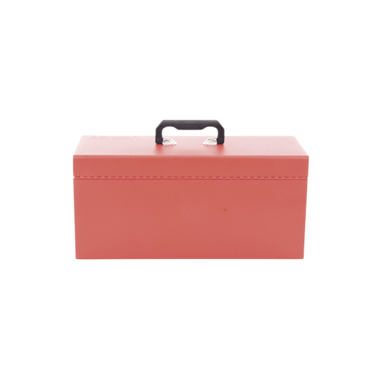 Caja de herramientas metálica con soble cerradura de 51 x 21.5 x 24cm.