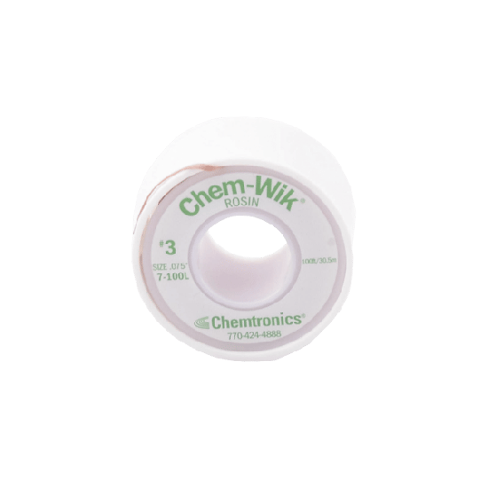 Rollo de Desoldar Chemtronics, 100 ft, 30 mts, 0.075 inches.
