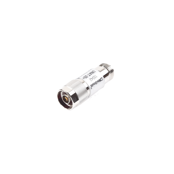 Atenuador en Línea de 20 dB, 0.5 W, Conectores N Macho-Hembra, CD-6 GH
