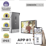 Videoportero IP Conexión a 2 Hilos / Con Monitor Wi-Fi para Interior /