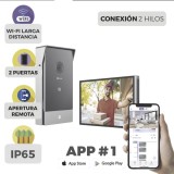 Videoportero IP Conexión a 2 Hilos / Con Monitor Wi-Fi para Interior /