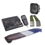 Kit de Sirena, Bocina y Torreta de 48", Con 216 LEDs, Dual Color, Fren
