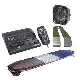 Kit de Sirena, Bocina y Torreta de 48", Con 216 LEDs, Dual Color, Fren