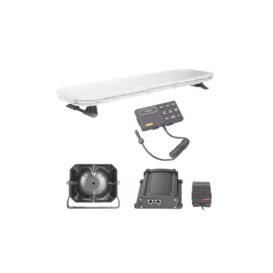 Kit de Sirena, Bocina y Torreta de 48", Con 216 LEDs, Dual Color, Fren