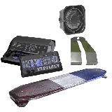 Kit de Sirena, Bocina y Torreta de 48", Con 216 LEDs, Dual Color, Fren