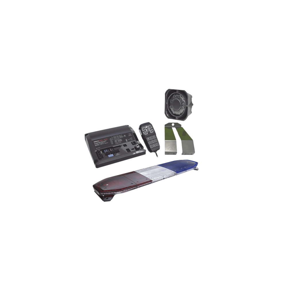 Kit de Sirena, Bocina y Torreta de 48", Con 216 LEDs, Dual Color, Fren