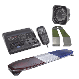 Kit de Sirena, Bocina y Torreta de 48", Con 216 LEDs, Dual Color, Fren
