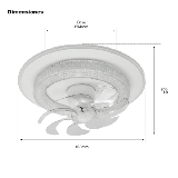 Ventilador de Techo con Luminario LED de 110 V CA 50/60 Hz / 88 W /450