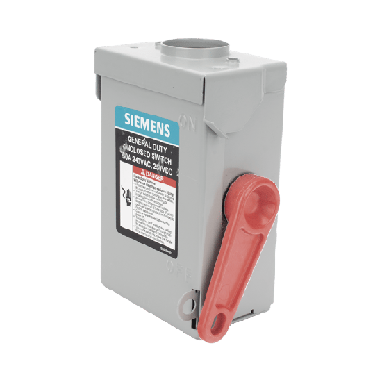 Interruptor de Seguridad GNF221RA, 240Vca, 2 polos, 30 Amp, sin portaf