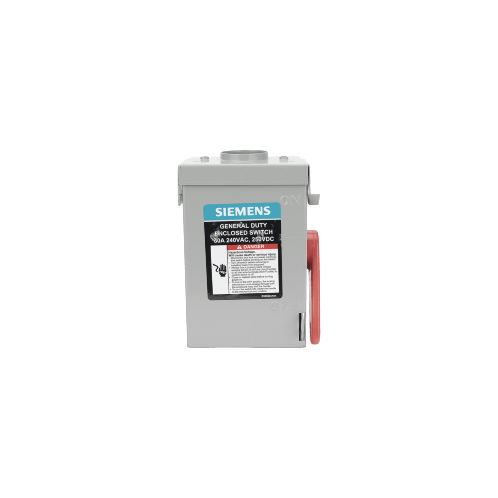 Interruptor de Seguridad GNF221RA, 240Vca, 2 polos, 30 Amp, sin portaf
