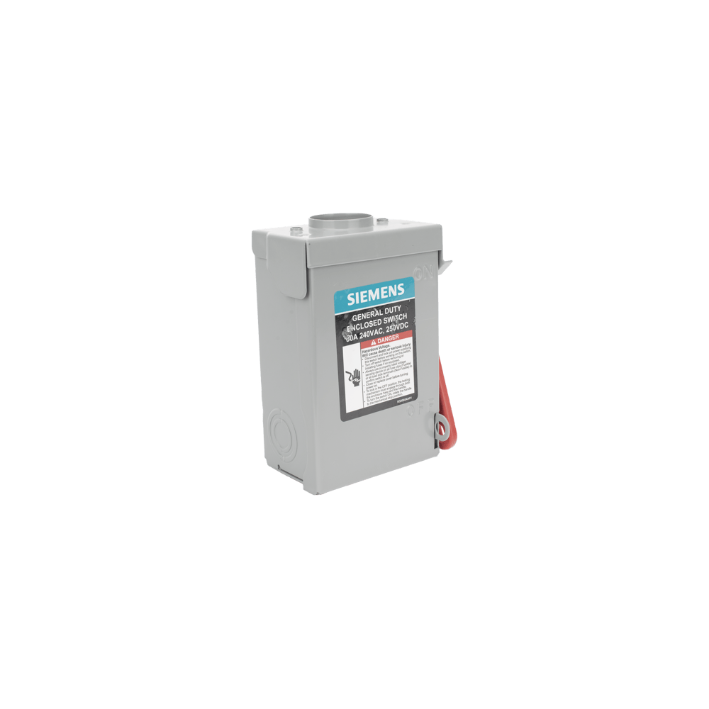 Interruptor de Seguridad GNF221RA, 240Vca, 2 polos, 30 Amp, sin portaf