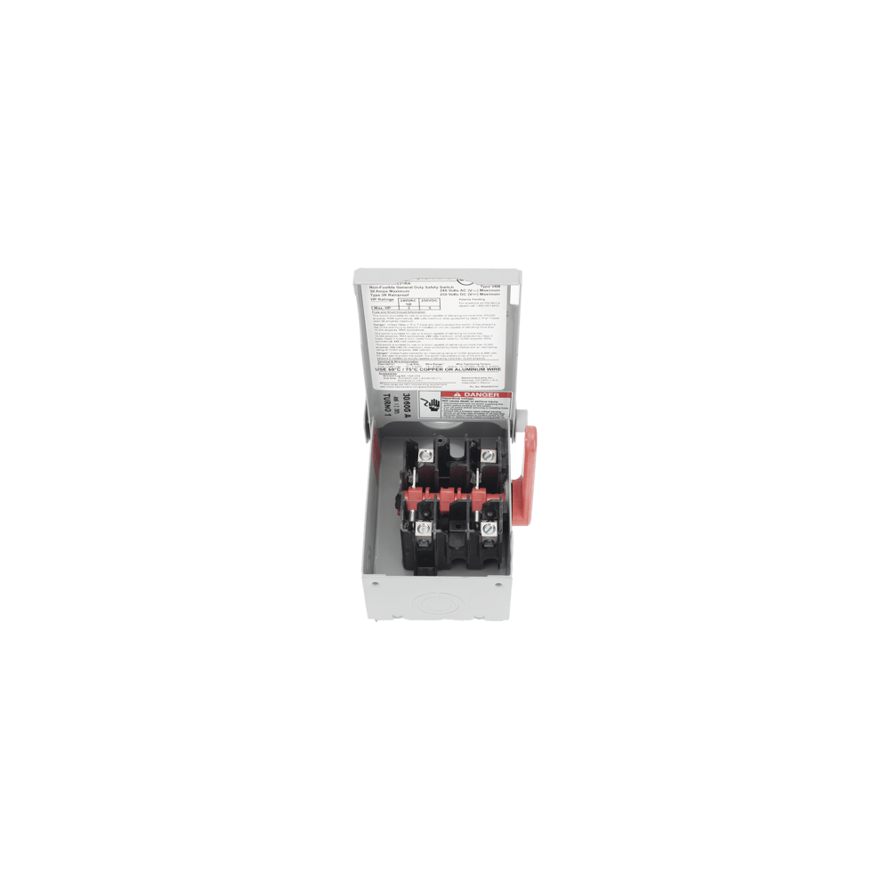 Interruptor de Seguridad GNF221RA, 240Vca, 2 polos, 30 Amp, sin portaf