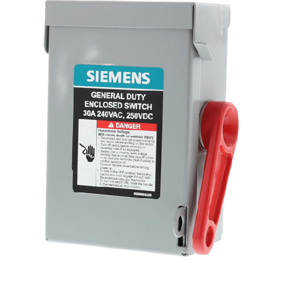 Interruptor de Seguridad GNF321A, 240Vca, 3 polos, 30 Amp, sin portafu