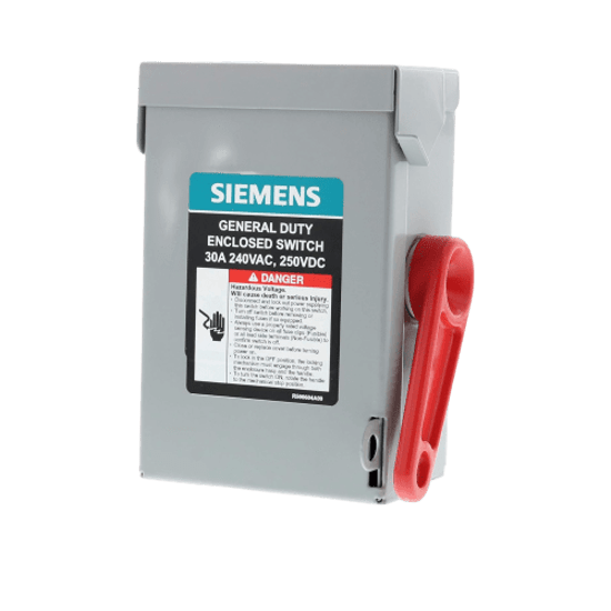 Interruptor de Seguridad GNF321A, 240Vca, 3 polos, 30 Amp, sin portafu
