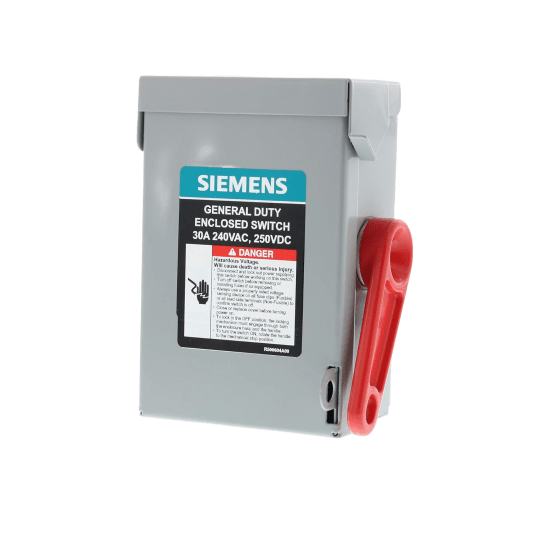 Interruptor de Seguridad GNF321RA, 240Vca, 3 polos, 30 Amp, sin portaf