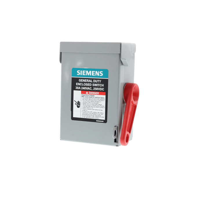 Interruptor de Seguridad GNF321RA, 240Vca, 3 polos, 30 Amp, sin portaf