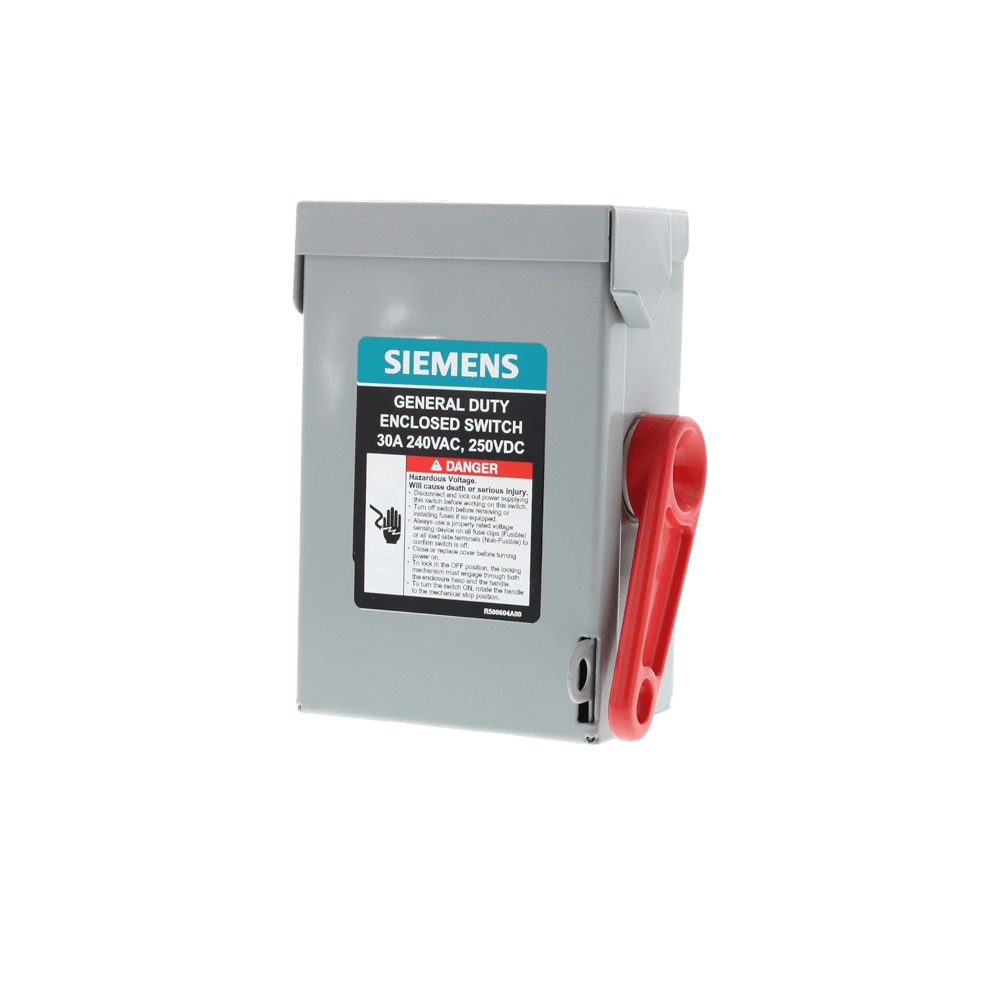 Interruptor de Seguridad GNF321RA, 240Vca, 3 polos, 30 Amp, sin portaf