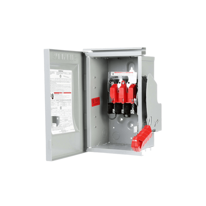 Interruptor de Seguridad GNF322A, 240Vca, 3 polos, 60 Amp, sin portafu
