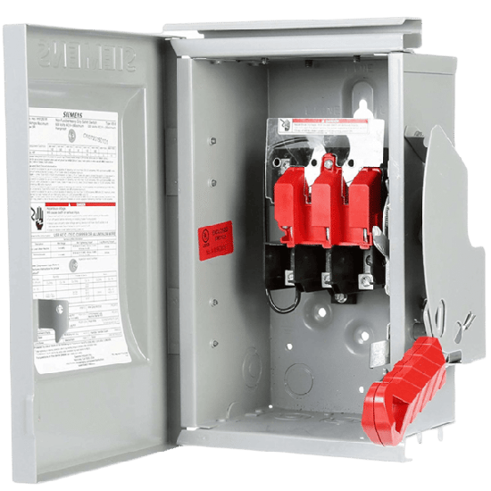 Interruptor de Seguridad GNF322A, 240Vca, 3 polos, 60 Amp, sin portafu