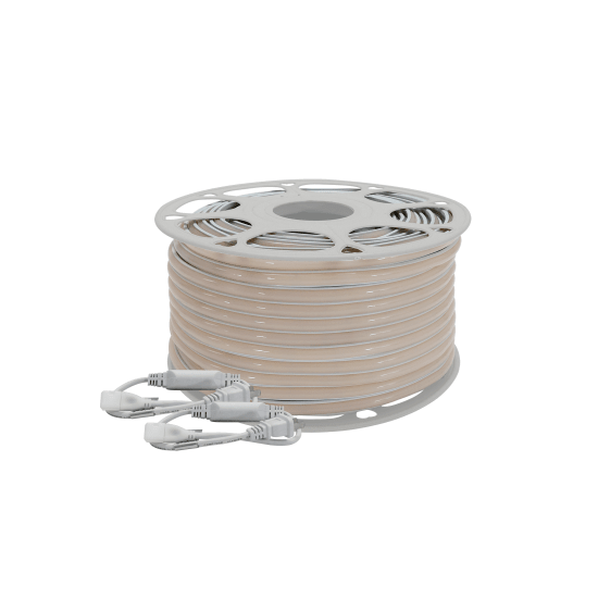 Manguera LED Luminosa Blanca de Resina Transparente y Flexible / Para