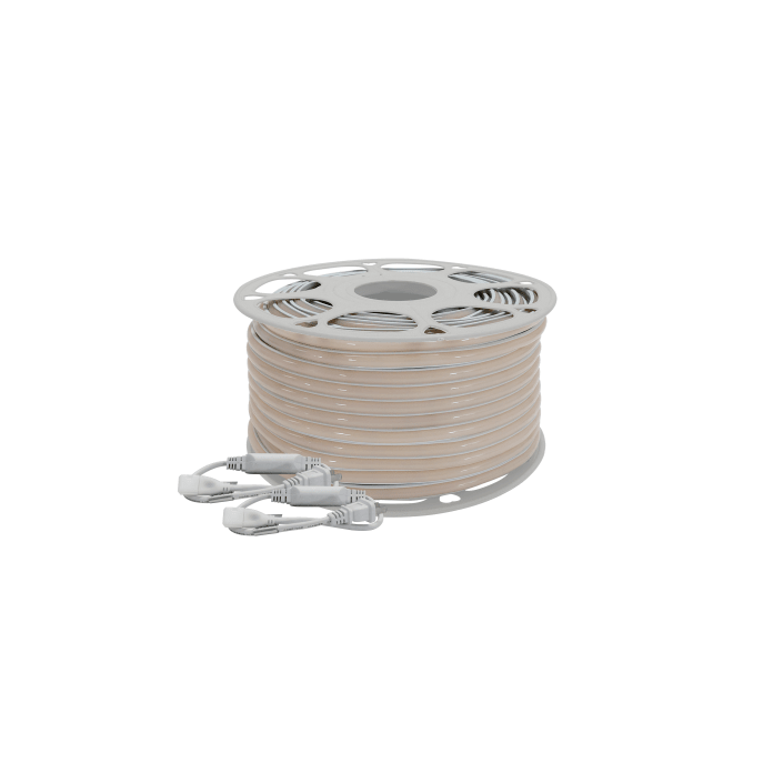 Manguera LED Luminosa Blanca de Resina Transparente y Flexible / Para