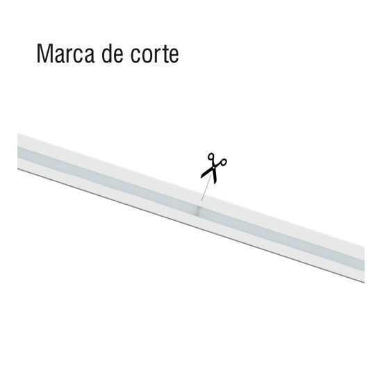 Manguera LED Luminosa Blanca de Resina Transparente y Flexible / Para