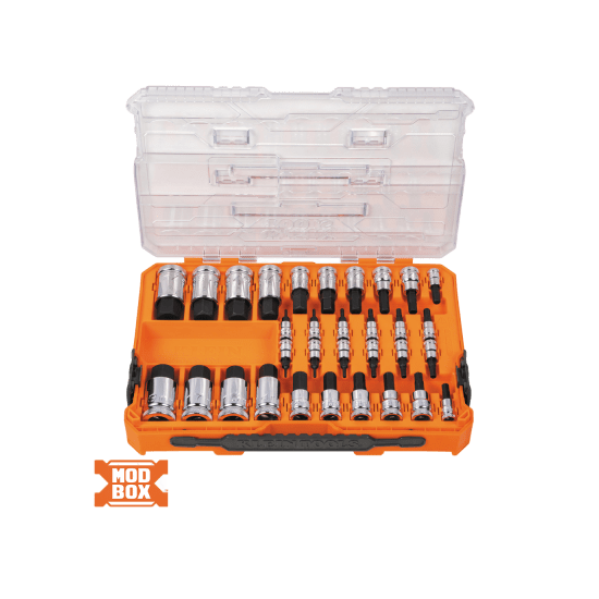 Juego de Dados Moleteados / SAE-Métrico-Hex-Torx® / 13 Piezas por Set