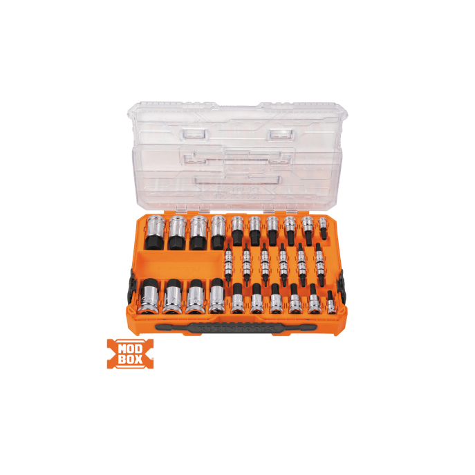 Juego de Dados Moleteados / SAE-Métrico-Hex-Torx® / 13 Piezas por Set
