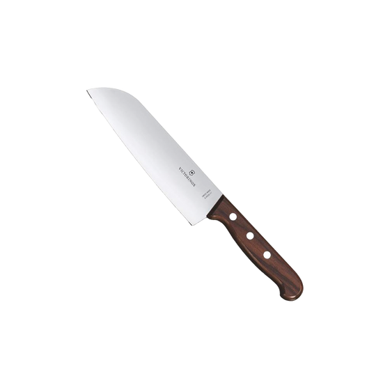 Cuchillo Santoku Wood de 17 cm, Filo con Corte Recto, Estilo Japonés
