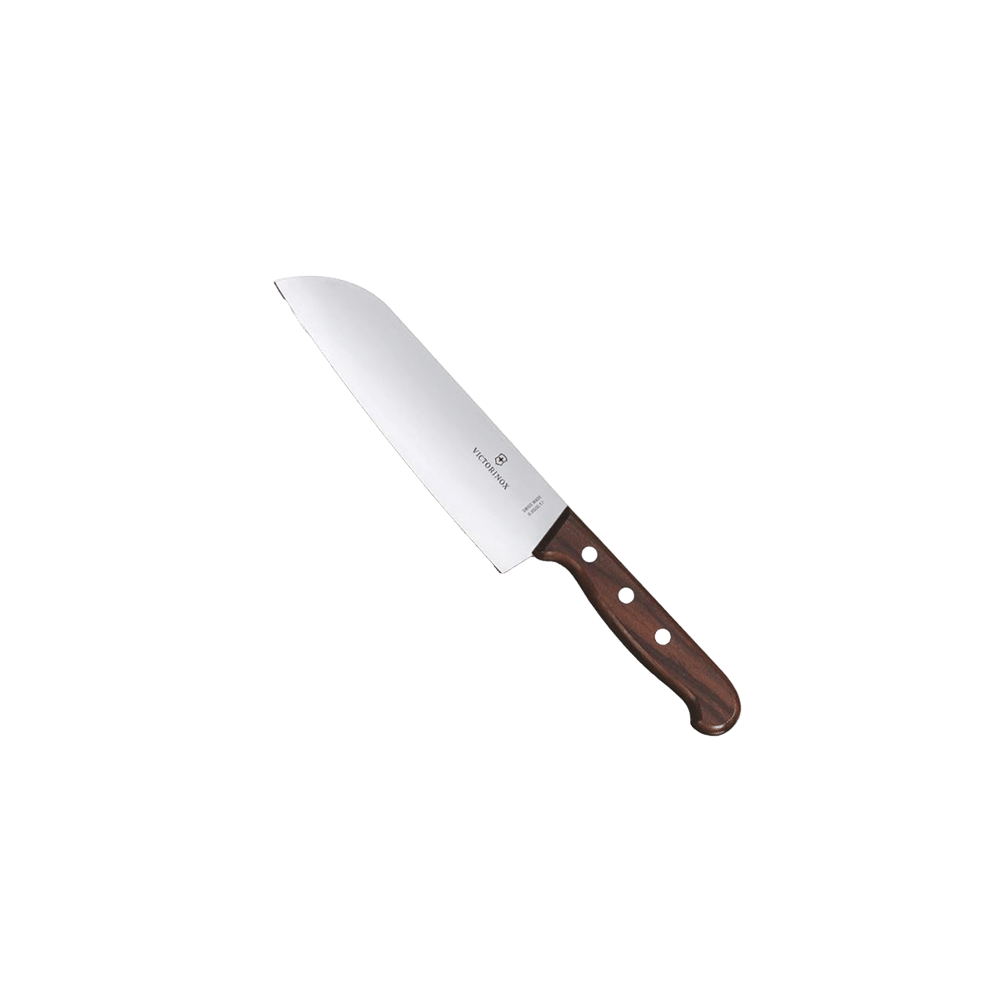 Cuchillo Santoku Wood de 17 cm, Filo con Corte Recto, Estilo Japonés