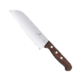 Cuchillo Santoku Wood de 17 cm, Filo con Corte Recto, Estilo Japonés