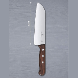 Cuchillo Santoku Wood de 17 cm, Filo con Corte Recto, Estilo Japonés