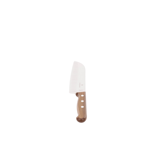 Cuchillo Santoku Wood de 17 cm, Filo con Alvéolos Estilo Japonés.