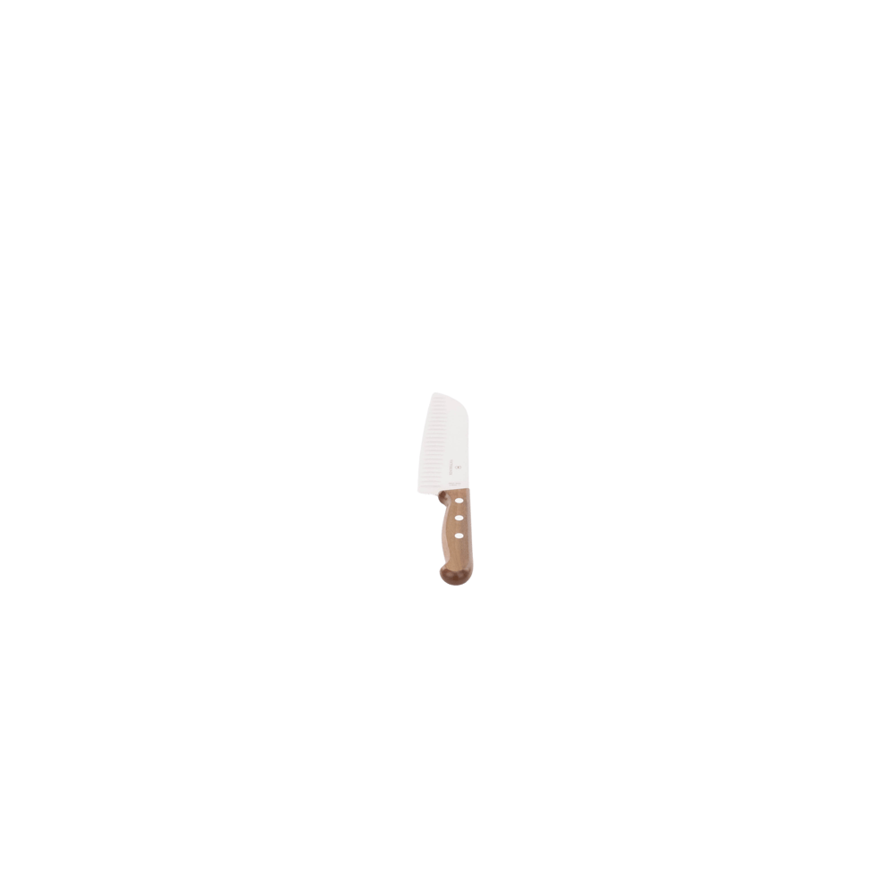 Cuchillo Santoku Wood de 17 cm, Filo con Alvéolos Estilo Japonés.