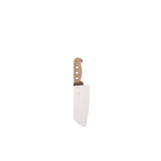 Cuchillo Santoku Wood de 17 cm, Filo con Alvéolos Estilo Japonés.