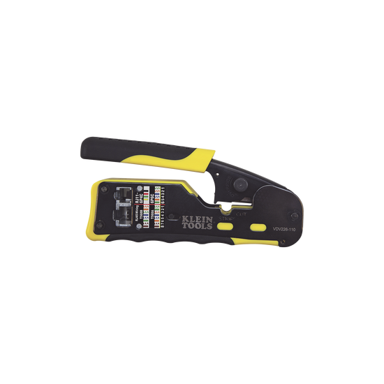 Ponchadora/Pelacables/Cortacables con Matraca para Conectores Pass-Thr