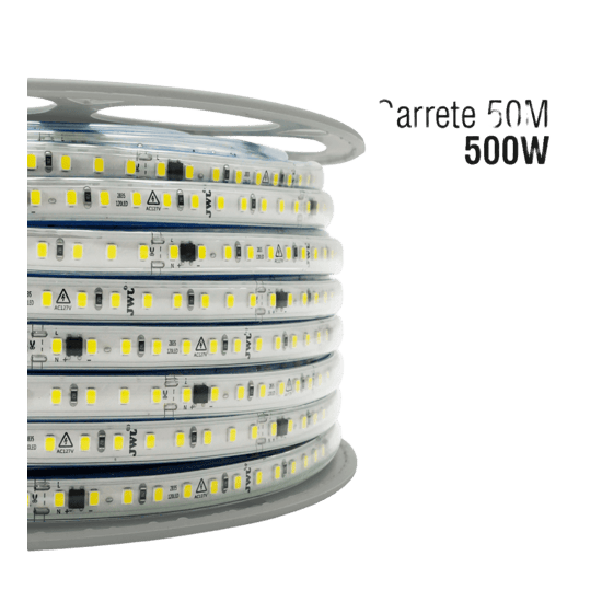 Manguera LED Luminosa Blanca de Resina Transparente y Flexible / Para